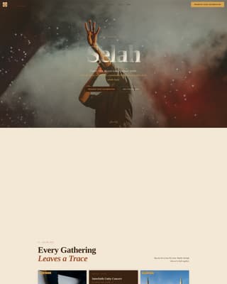 Religious Event Specialist Booking Website Template