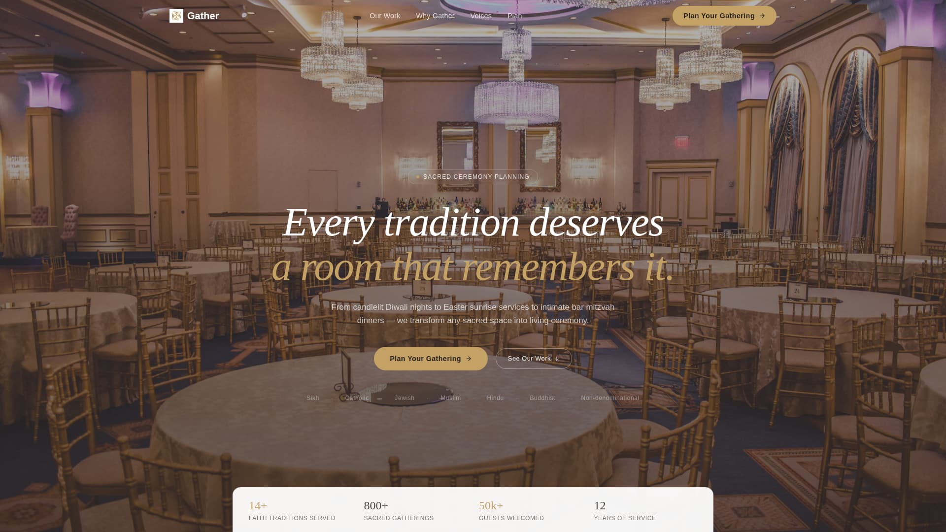 Religious Event Advanced Booking Website Template