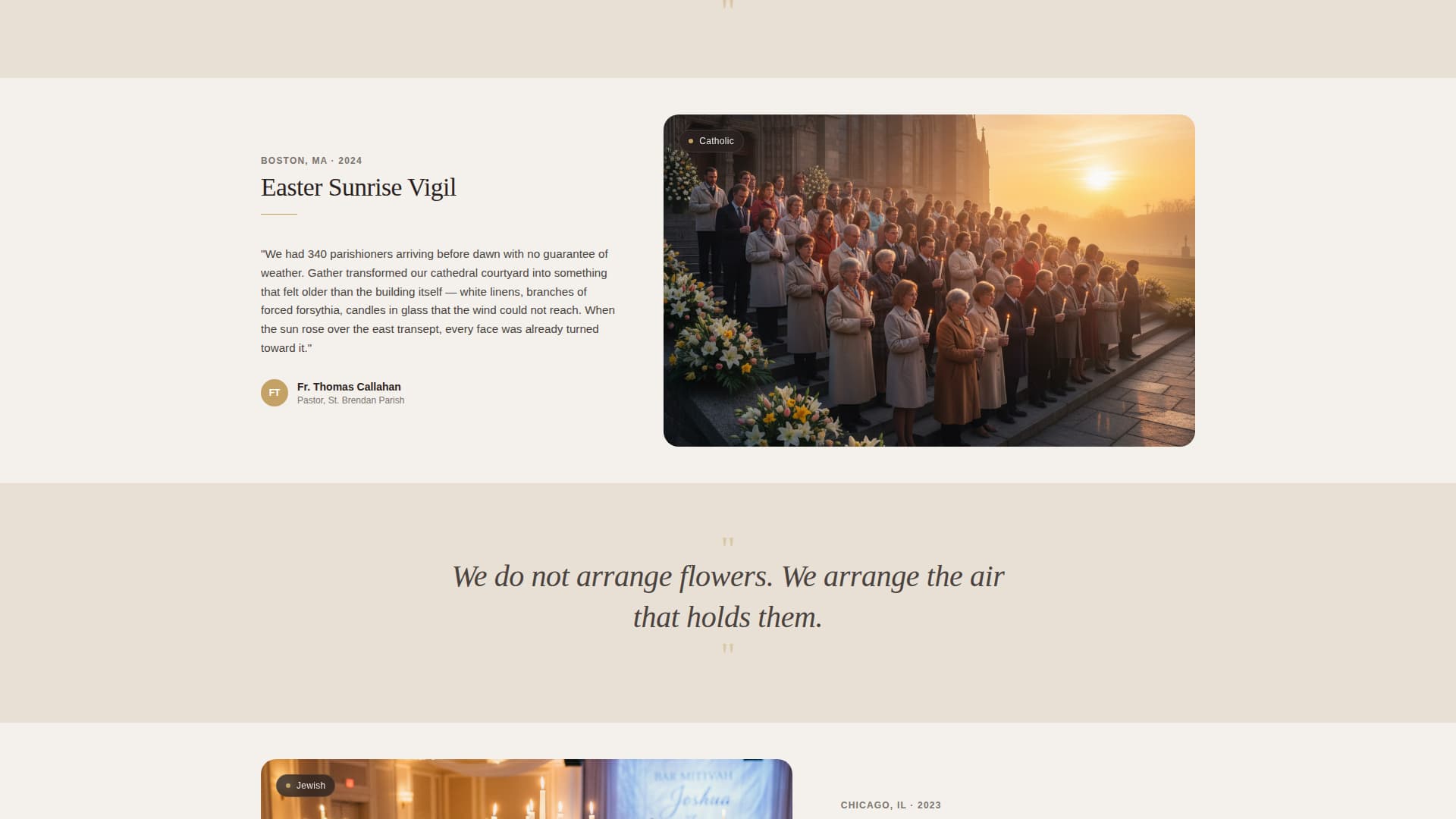 Religious Event Advanced Booking Website Template