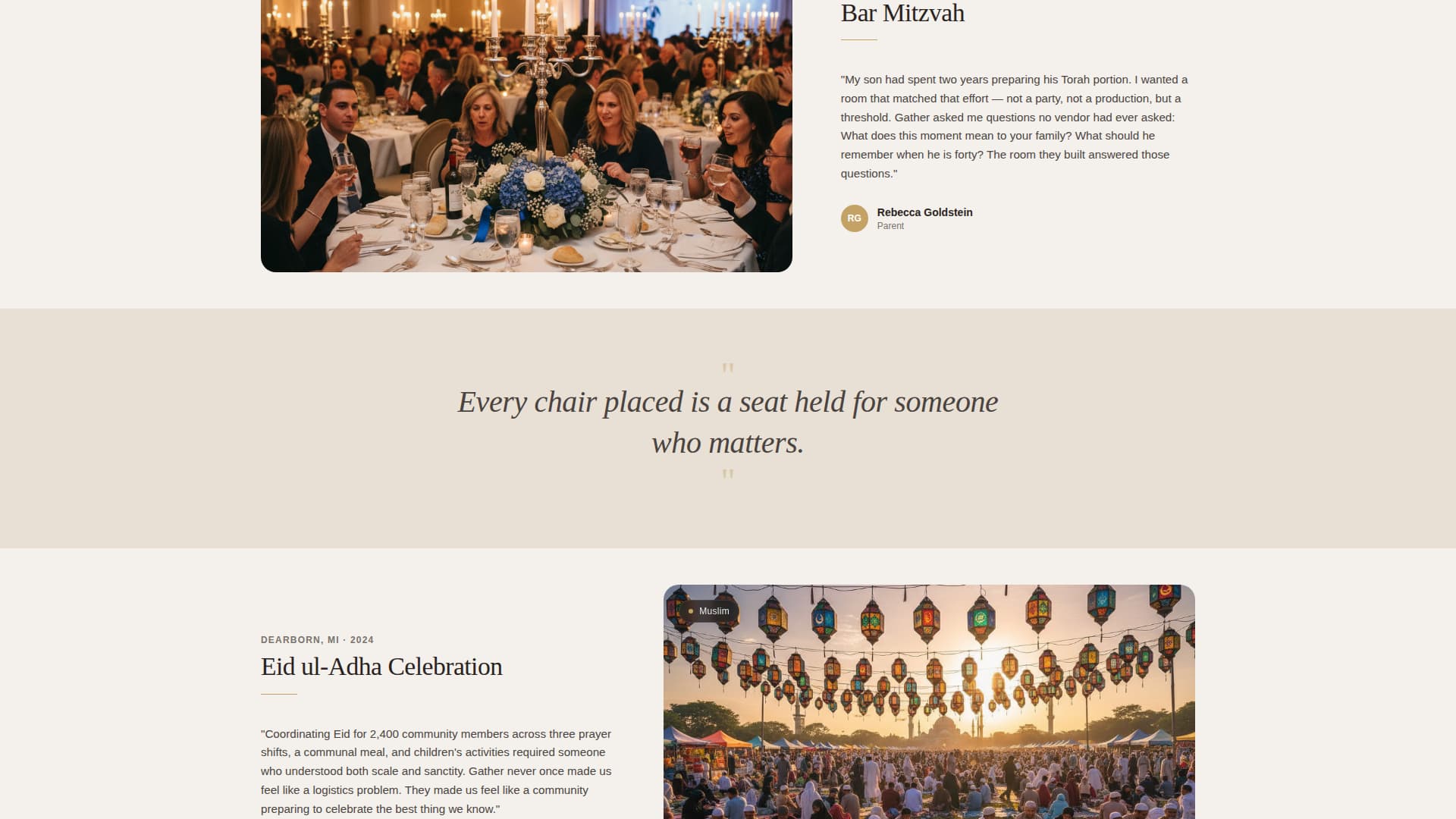 Religious Event Advanced Booking Website Template
