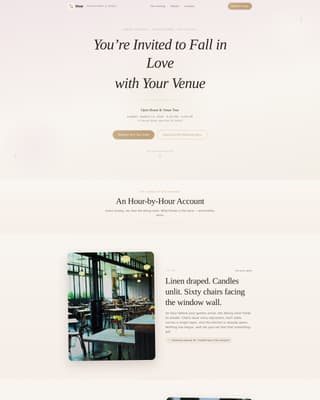 Wedding Venue Local Professional Website Template