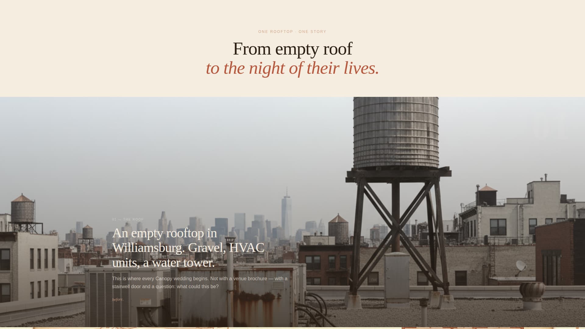 Rooftop Wedding Professional Website Template
