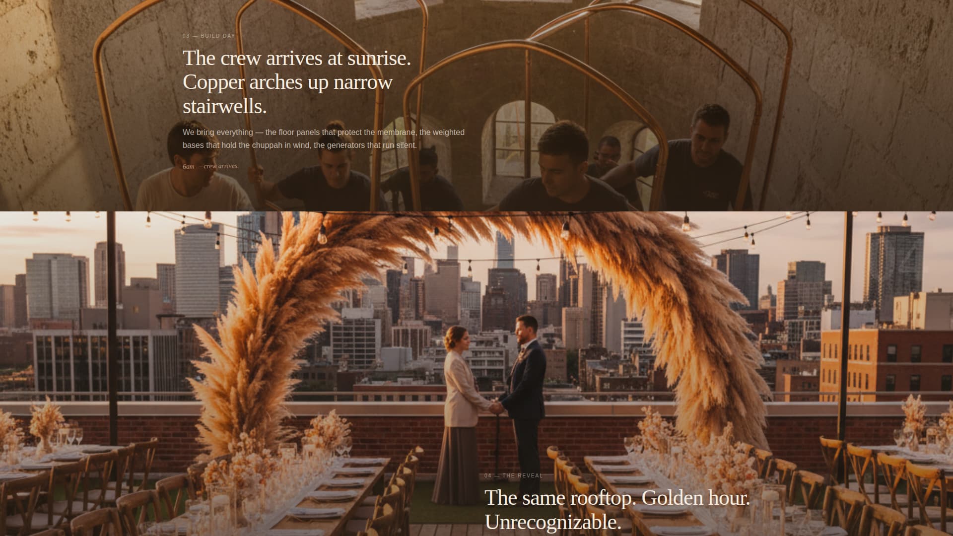 Rooftop Wedding Professional Website Template