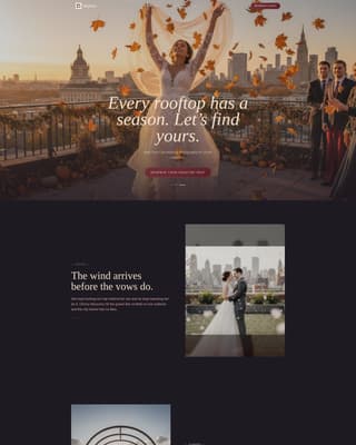 Rooftop Wedding Booking Website Template