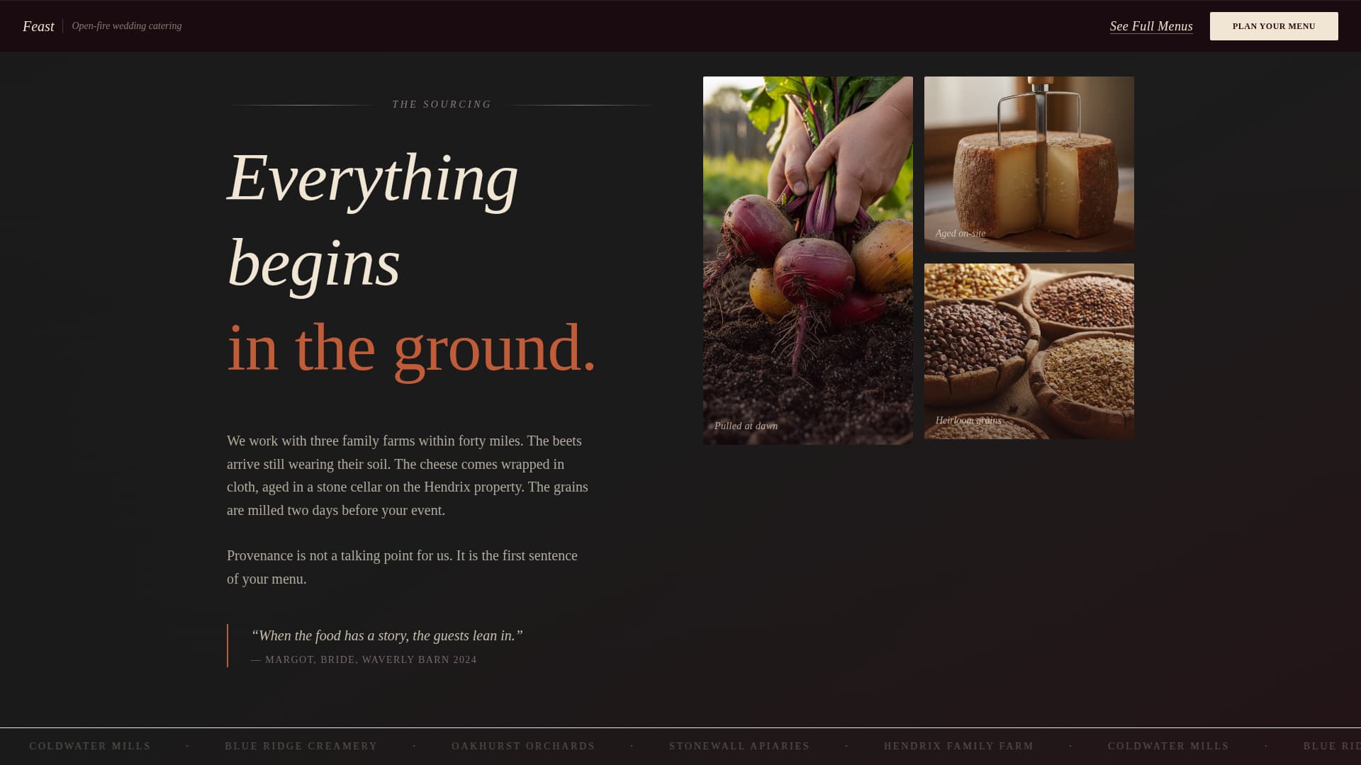 Rustic Wedding Booking Website Template