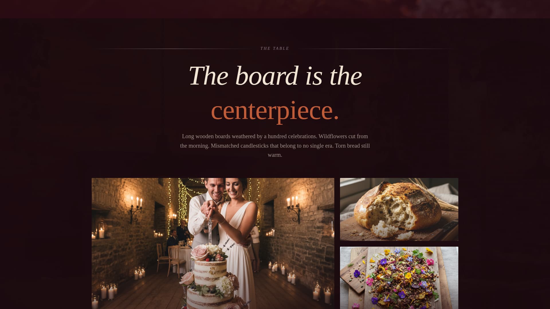 Rustic Wedding Booking Website Template