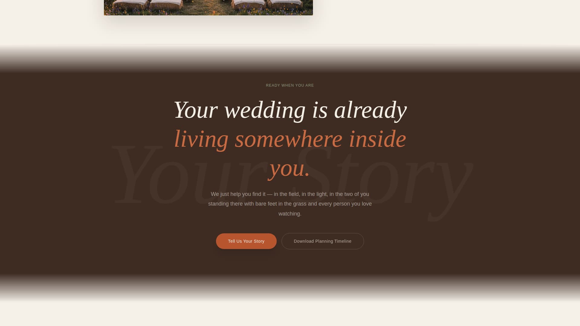 Rustic Wedding Specialist Booking Website Template
