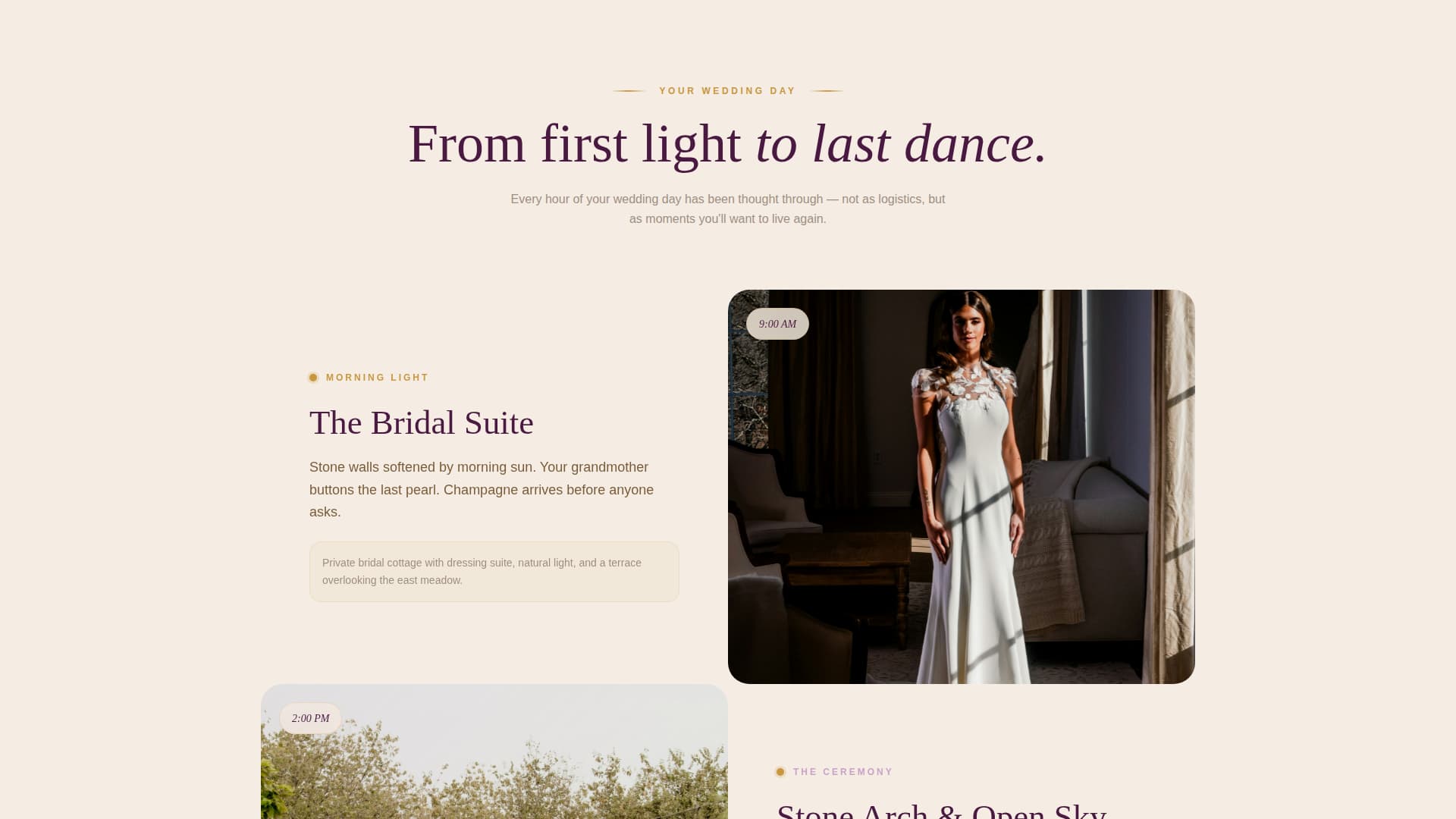 Rustic Wedding Specialist Professional Website Template