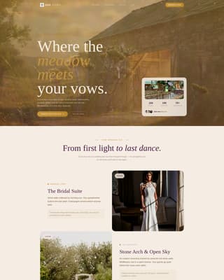 Rustic Wedding Specialist Professional Website Template