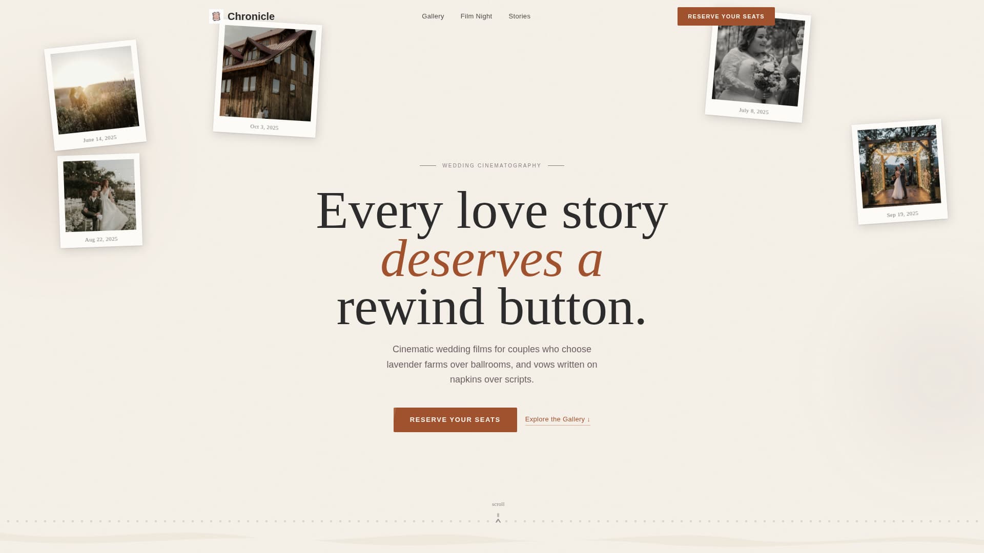 Rustic Wedding Professional Website Template