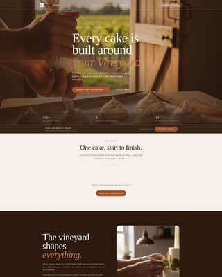 Tiered - Artisan Vineyard Landing Page Template