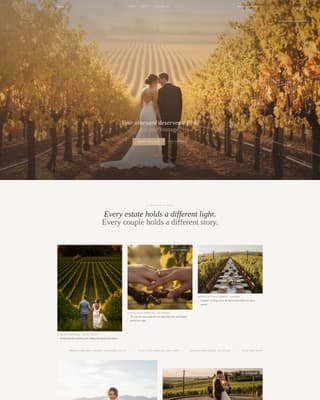 Vows - Cinematic Vineyard Landing Page Template