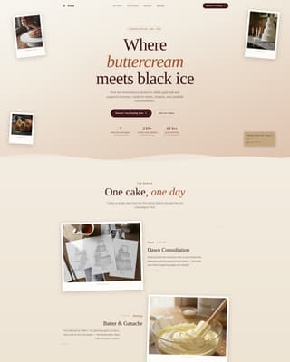 Frost - Enchanting Patisserie Landing Page Template