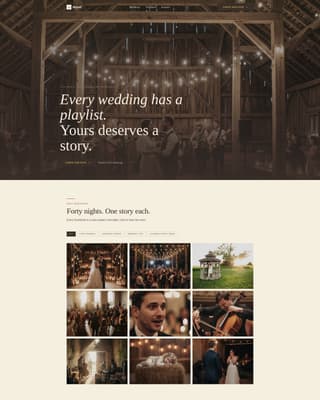 Revel - Enchanting Woodlandwedding Landing Page Template