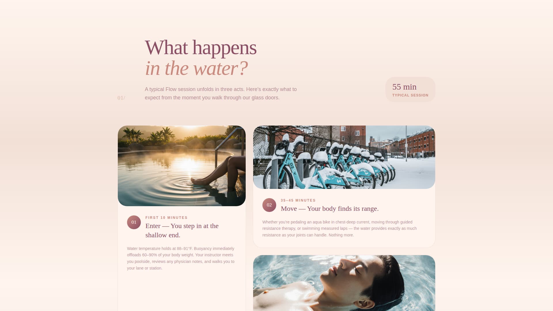Aquatic Fitness Center Website Template for Hesitant First-Timers