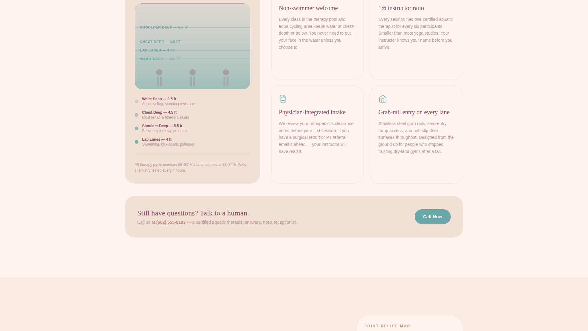 Aquatic Fitness Center Website Template for Hesitant First-Timers