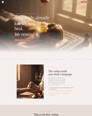 Ayurvedic Spa & Wellness Treatment Website Template