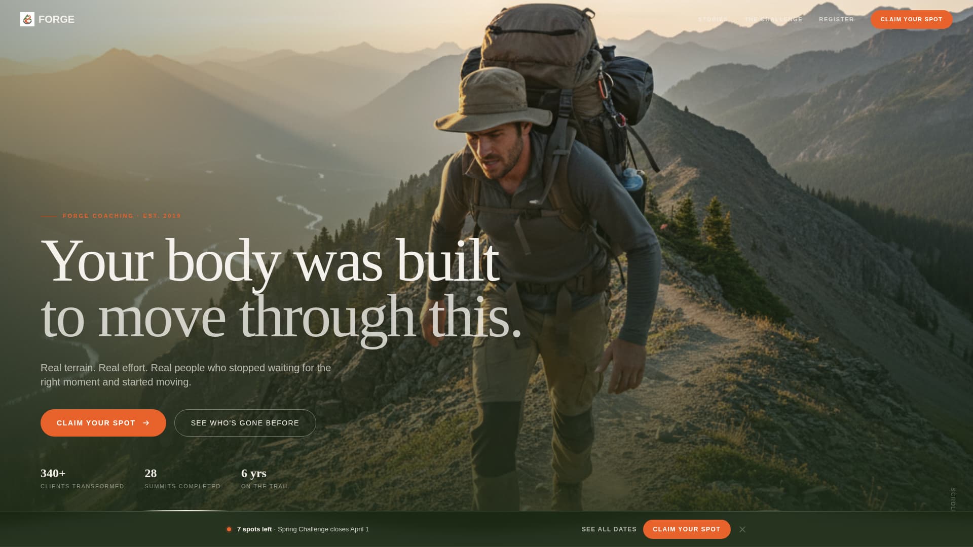 Body Transformation Coach Website Template for Office Workers