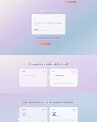 Pulse - Trusted Cardiac Rehabilitation Landing Page Template