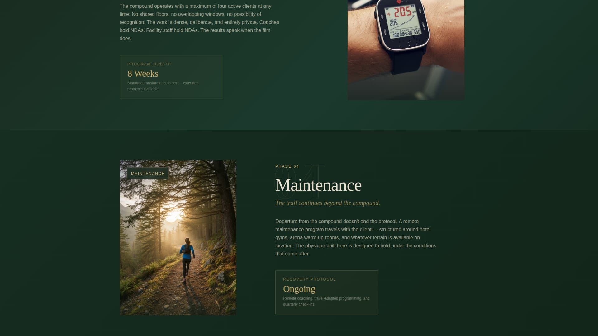 Elite Celebrity Personal Training Gated Booking Website Template