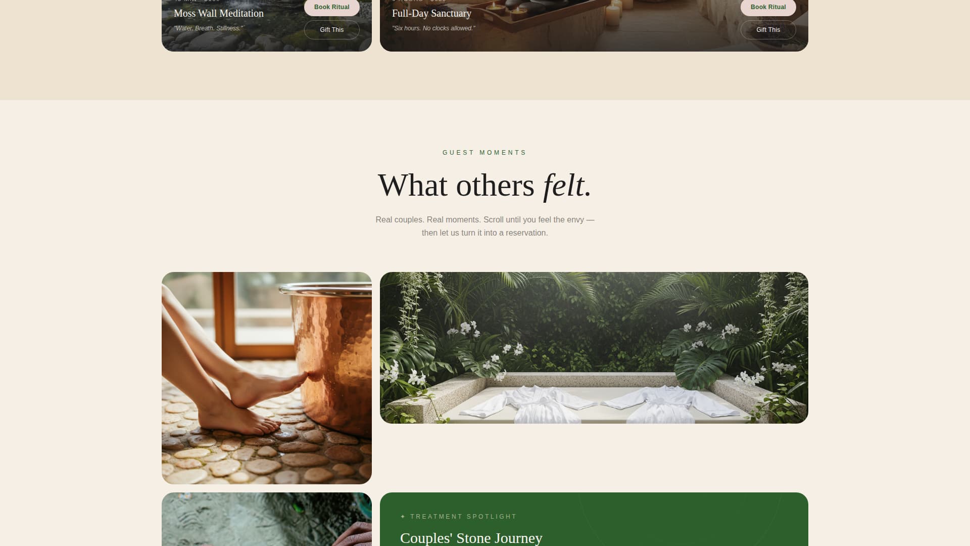 Couples & Luxury Spa Retreat Booking Website Template