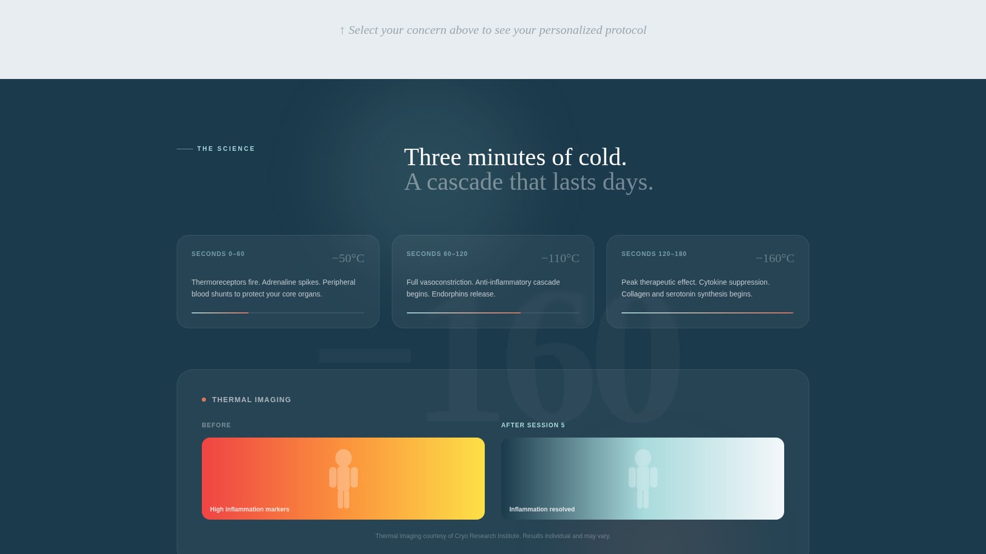 Cryotherapy Center Personalised Assessment Website Template