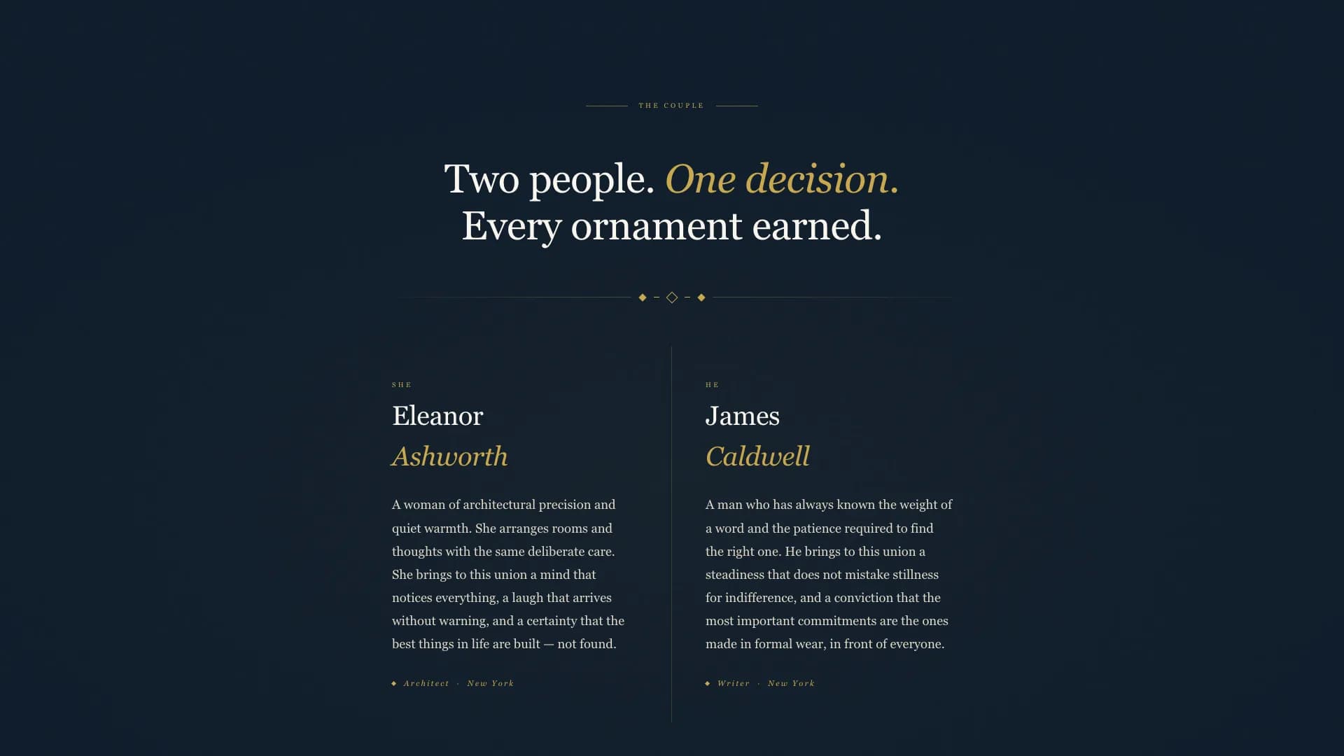 Luxe — Art Deco Wedding Landing Page Template