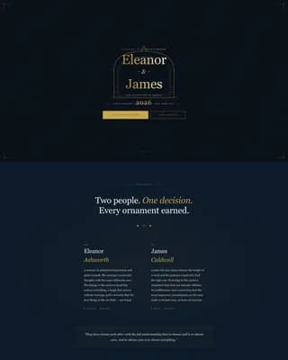 Luxe — Art Deco Wedding Landing Page Template