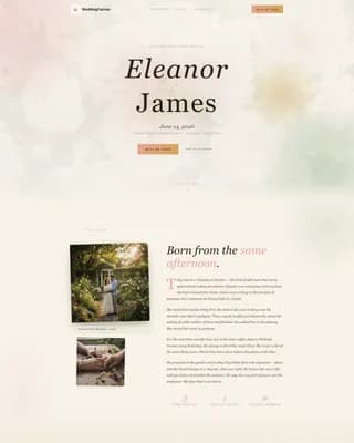 Artistry — Bespoke Wedding Stationery Landing Page Template