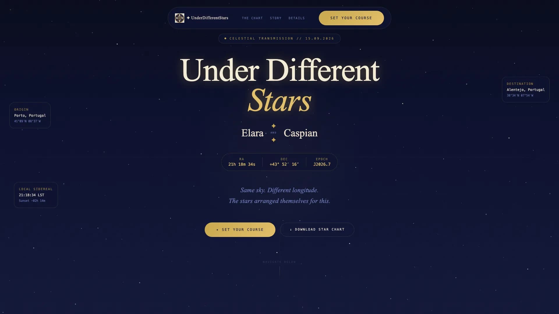 Cosmos — Mesmerizing Astronomy Getaway Landing Page Template