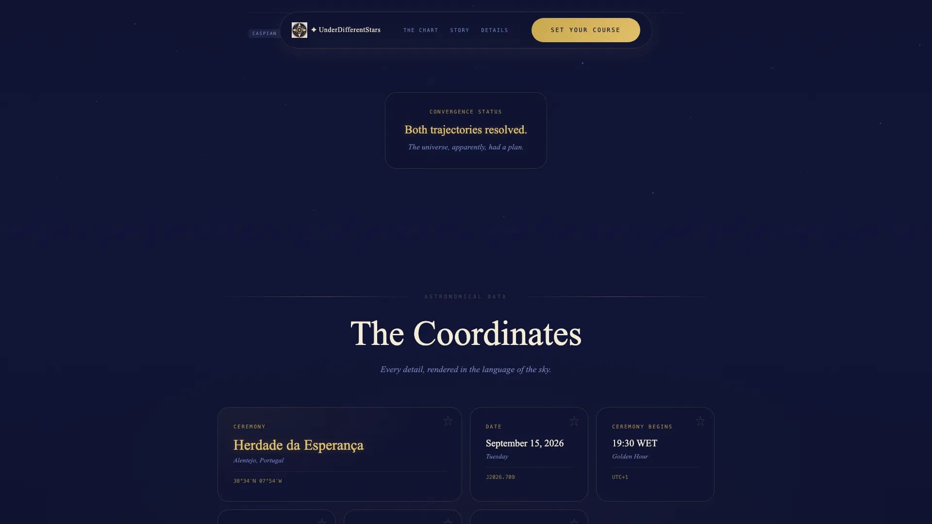 Cosmos — Mesmerizing Astronomy Getaway Landing Page Template