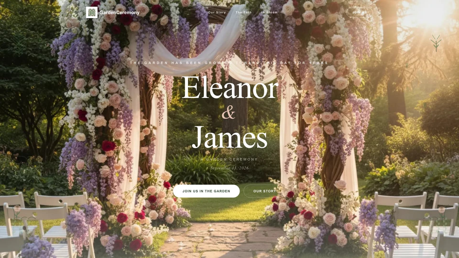 Botanical — Elegant Wedding Suite Landing Page Template