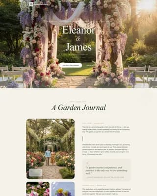 Botanical — Elegant Wedding Suite Landing Page Template