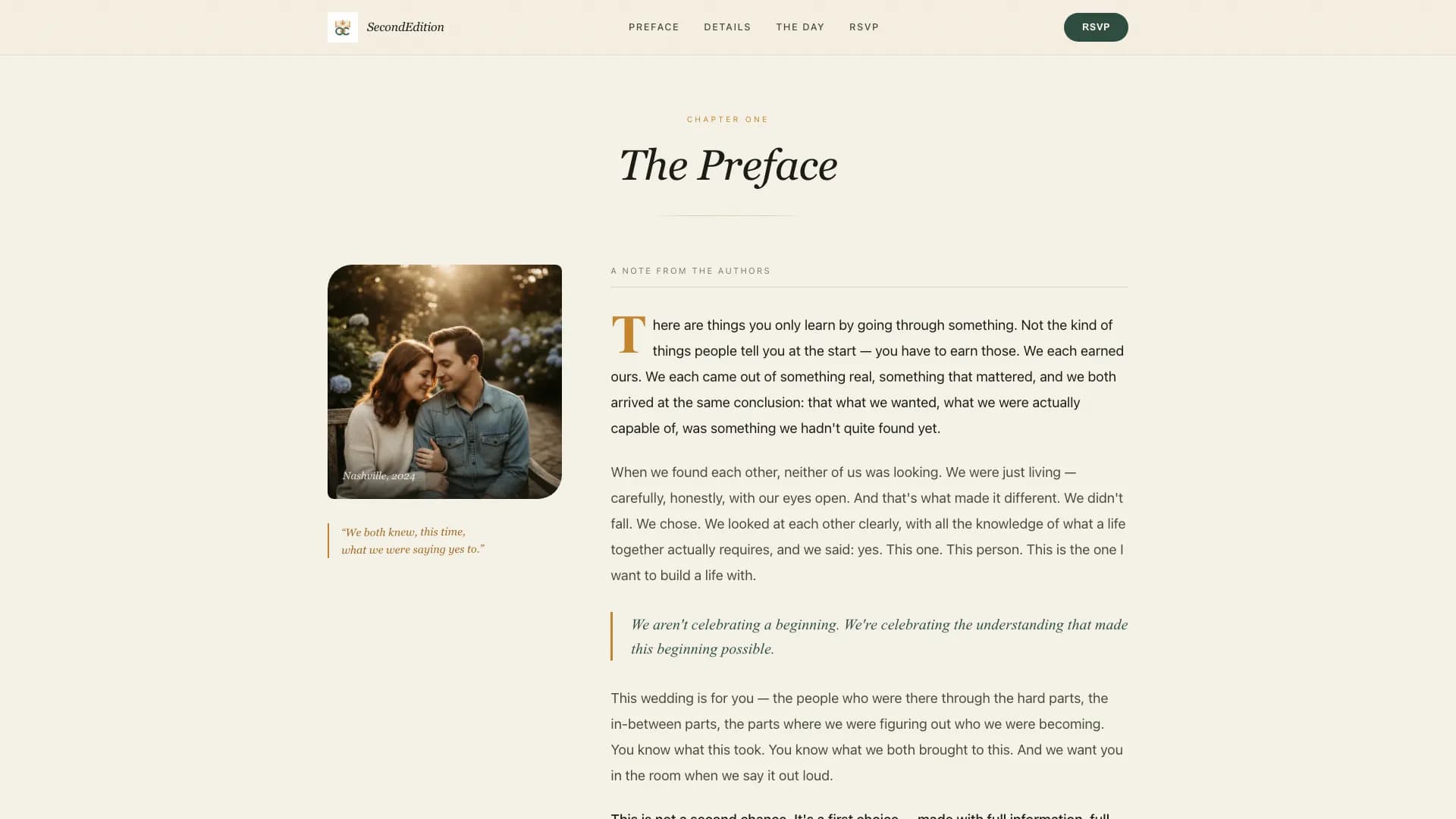 Manuscript — Refined Literary Wedding Landing Page Template