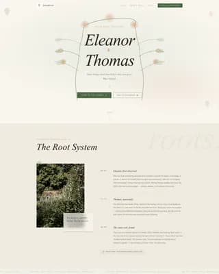Renewal — Intimate Botanical Celebration Landing Page Template