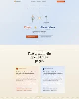 Mythica - Epic Intercultural Wedding Landing Page Template