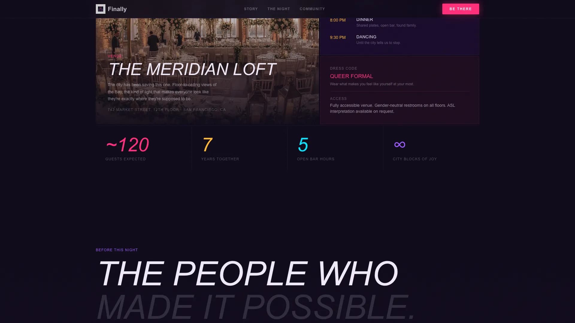 Finally - Triumphant LGBTQ+ Wedding Landing Page Template
