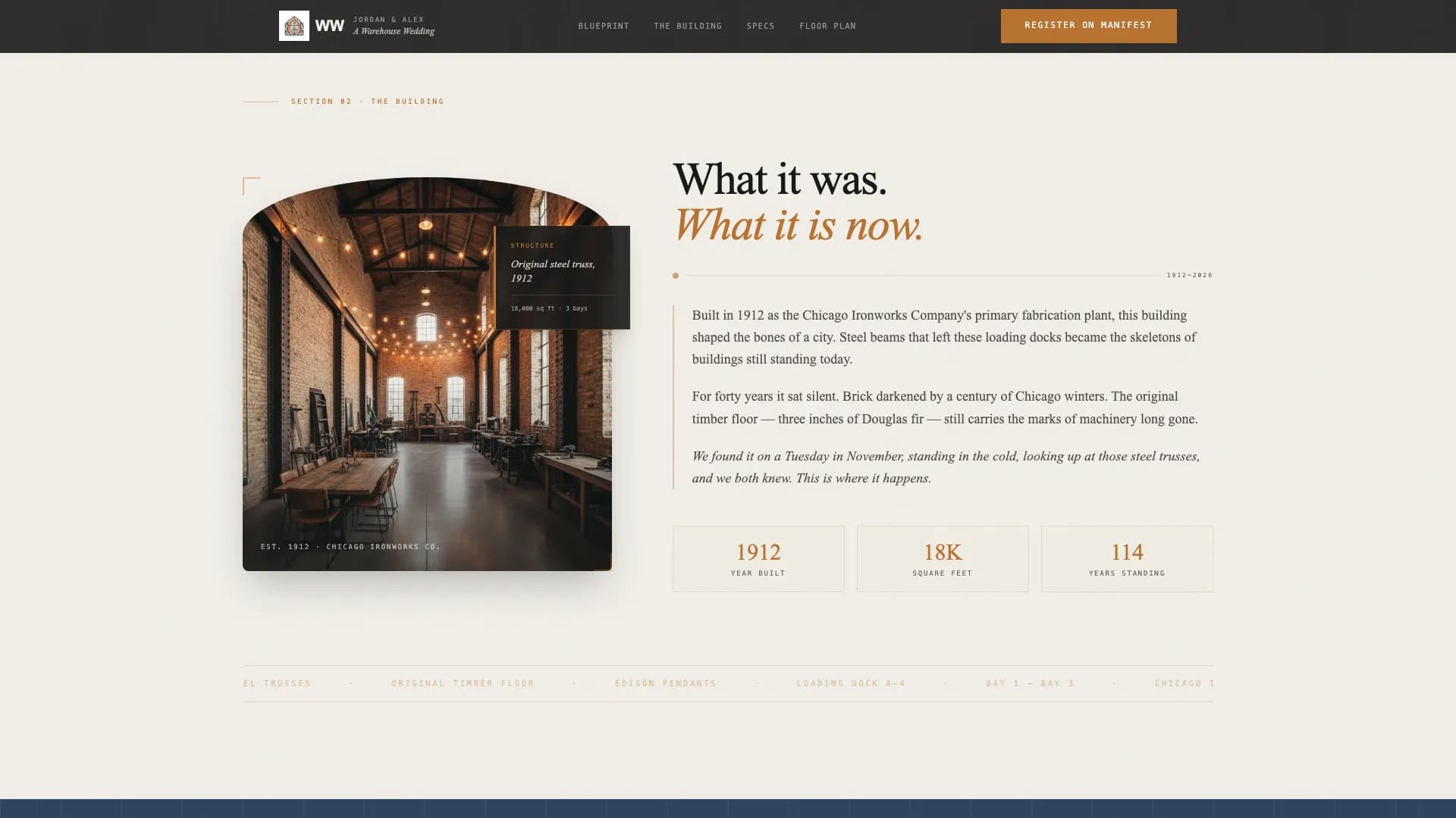 Rustic — Industrial Vintage Celebration Landing Page Template