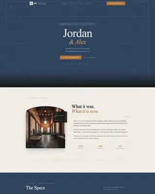 Rustic — Industrial Vintage Celebration Landing Page Template