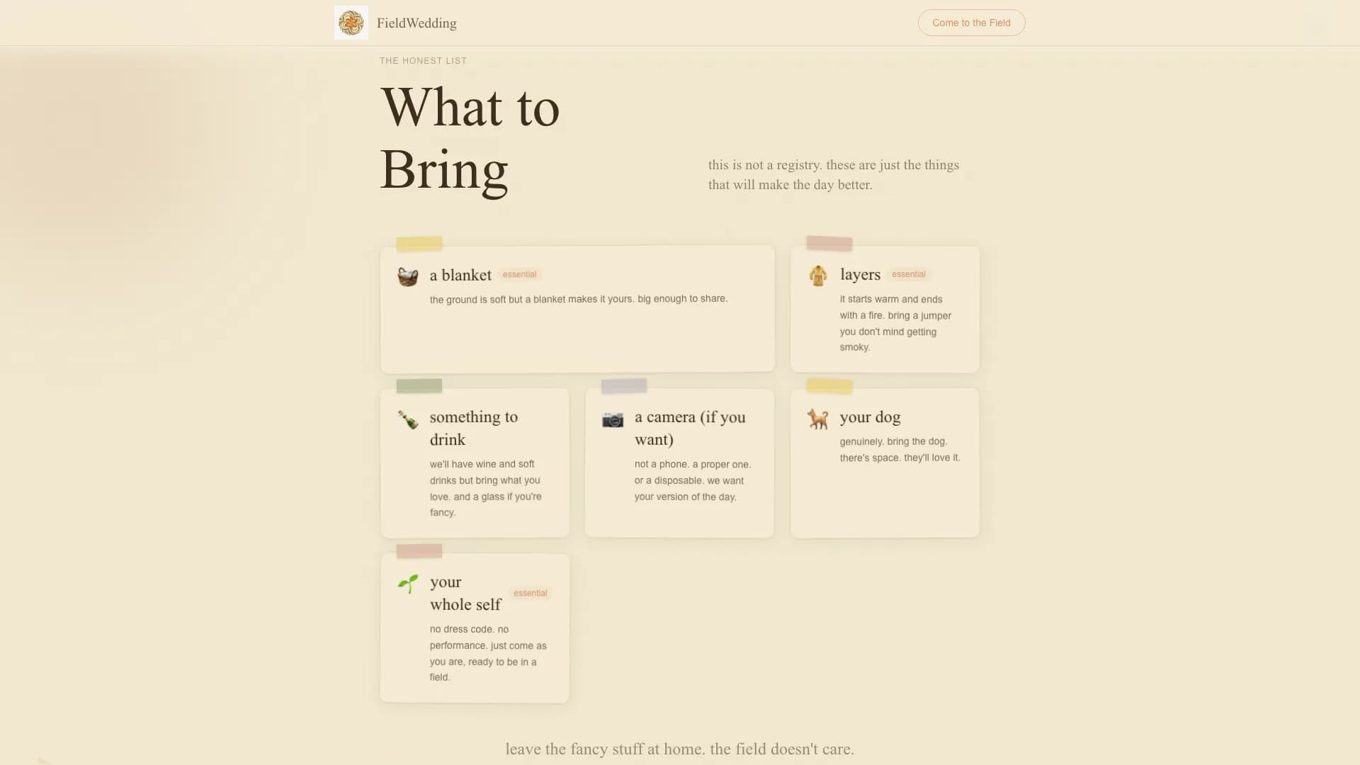 Bohemian - Handcrafted Field Wedding Landing Page Template