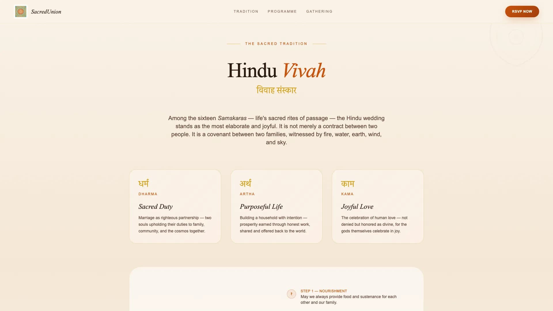 Heritage — Authentic Cultural Ceremony Landing Page Template