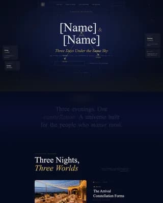 Starlit — Ethereal Destination Event Landing Page Template