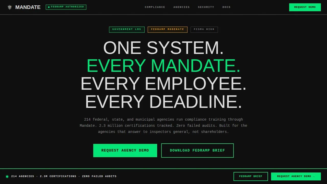 Specialist Government Software Privacy Policy & Terms Website Template