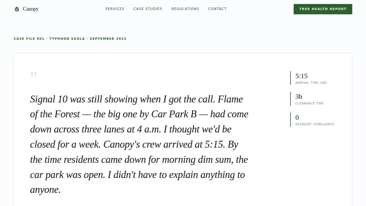 Canopy - Expert Arborist Comparison Landing Page Template