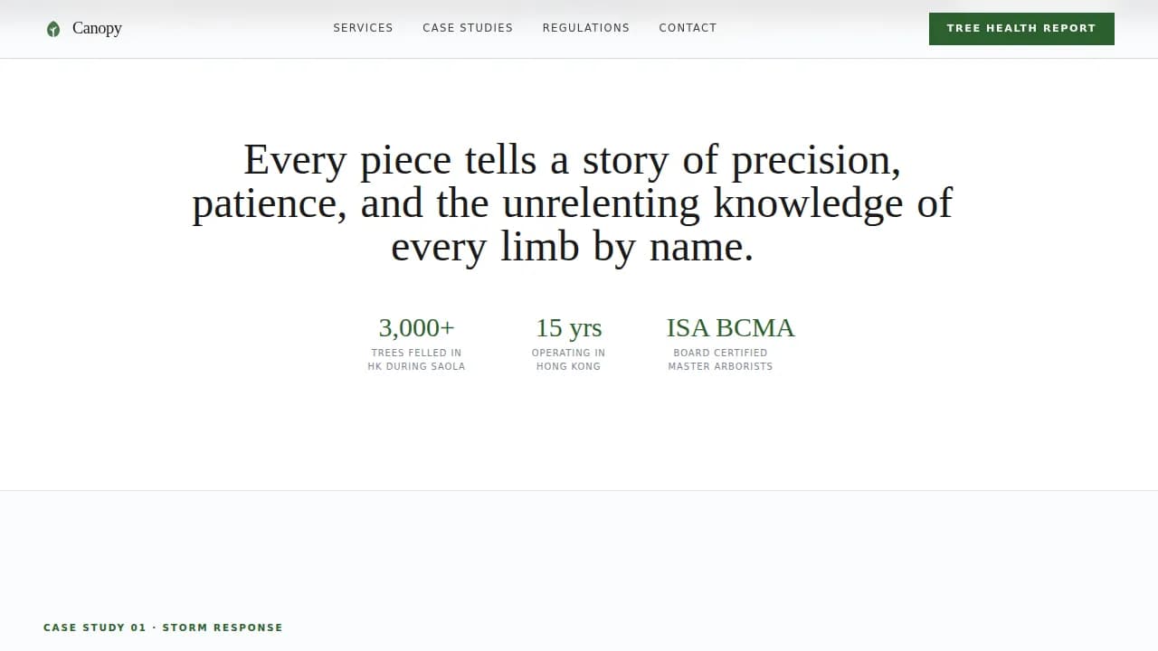 Canopy - Expert Arborist Comparison Landing Page Template