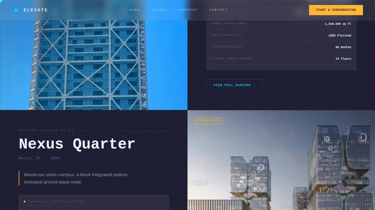 Architecture Firm Portfolio & Case Study Website Template