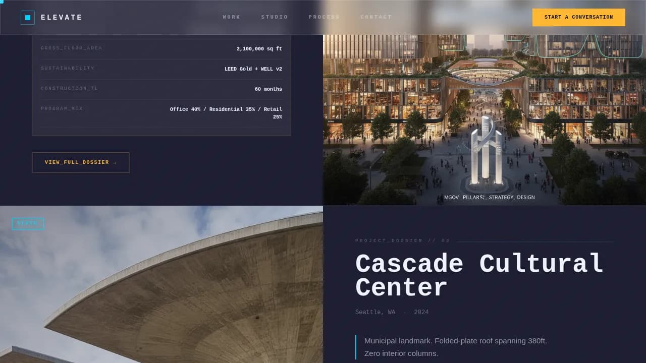 Architecture Firm Portfolio & Case Study Website Template