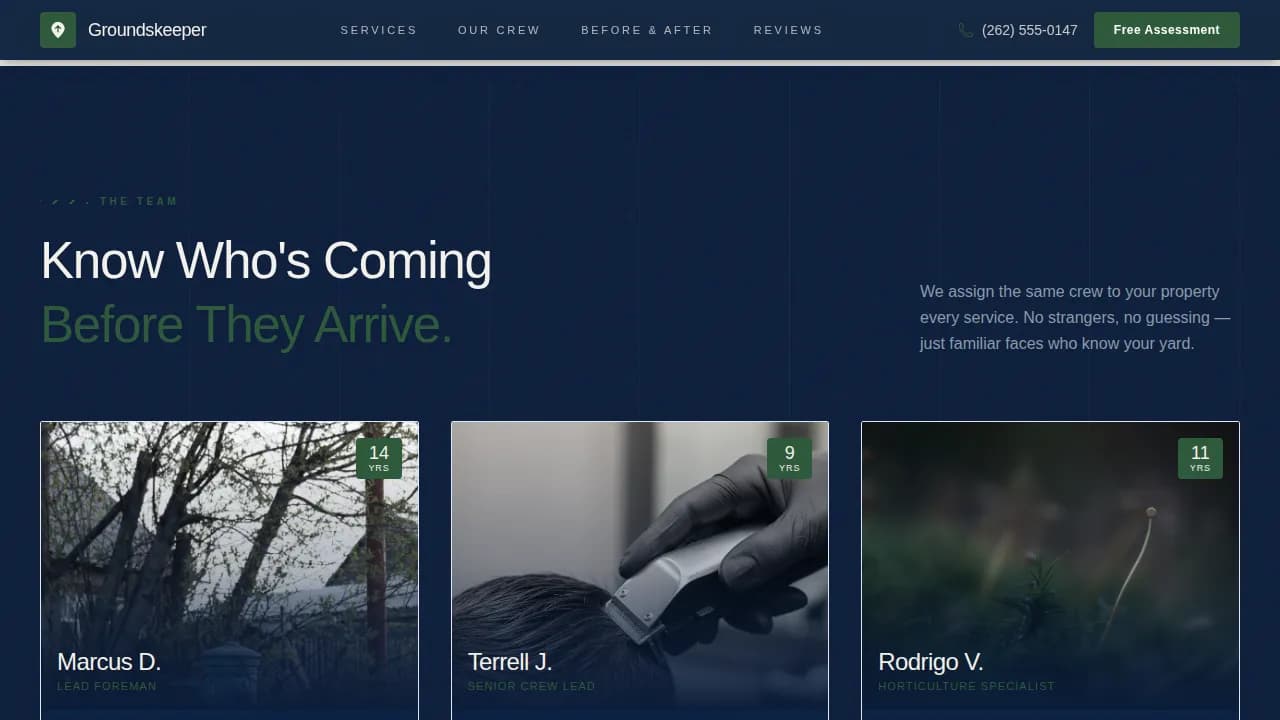 Specialist Landscaper Marketing Professional Website Template