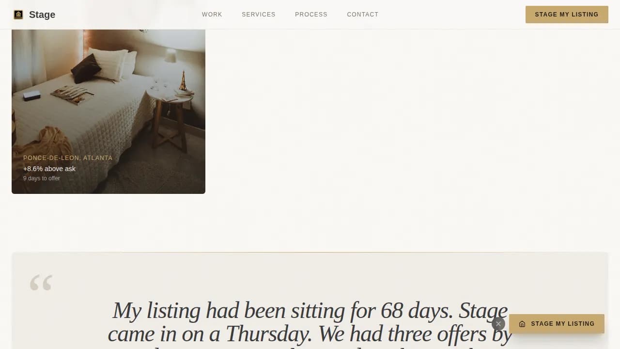 Home Staging & Decor Professional Website Template