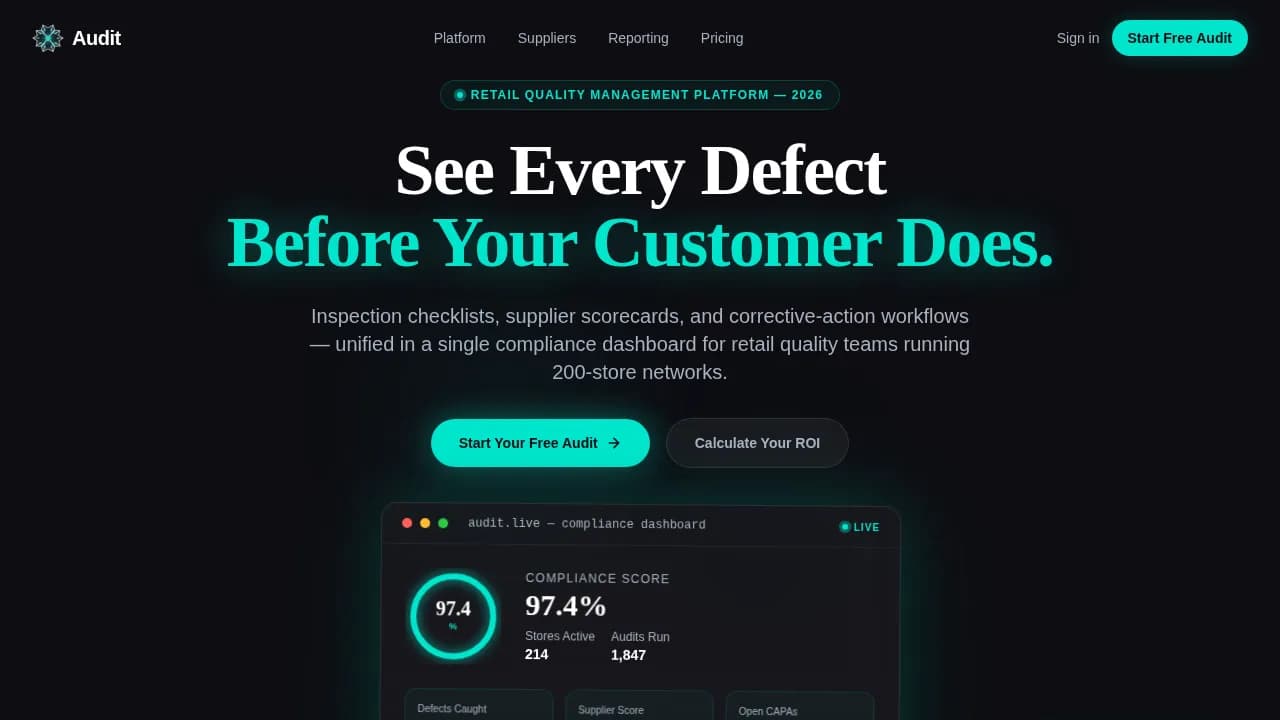 Retail Software Cost Estimator Website Template
